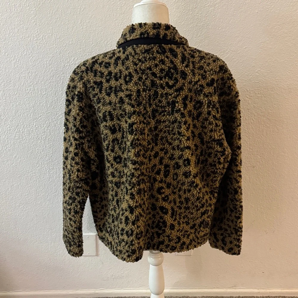 Madewell Leopard Print Bomber Jacket - Black and Tan - Picture 4 of 4